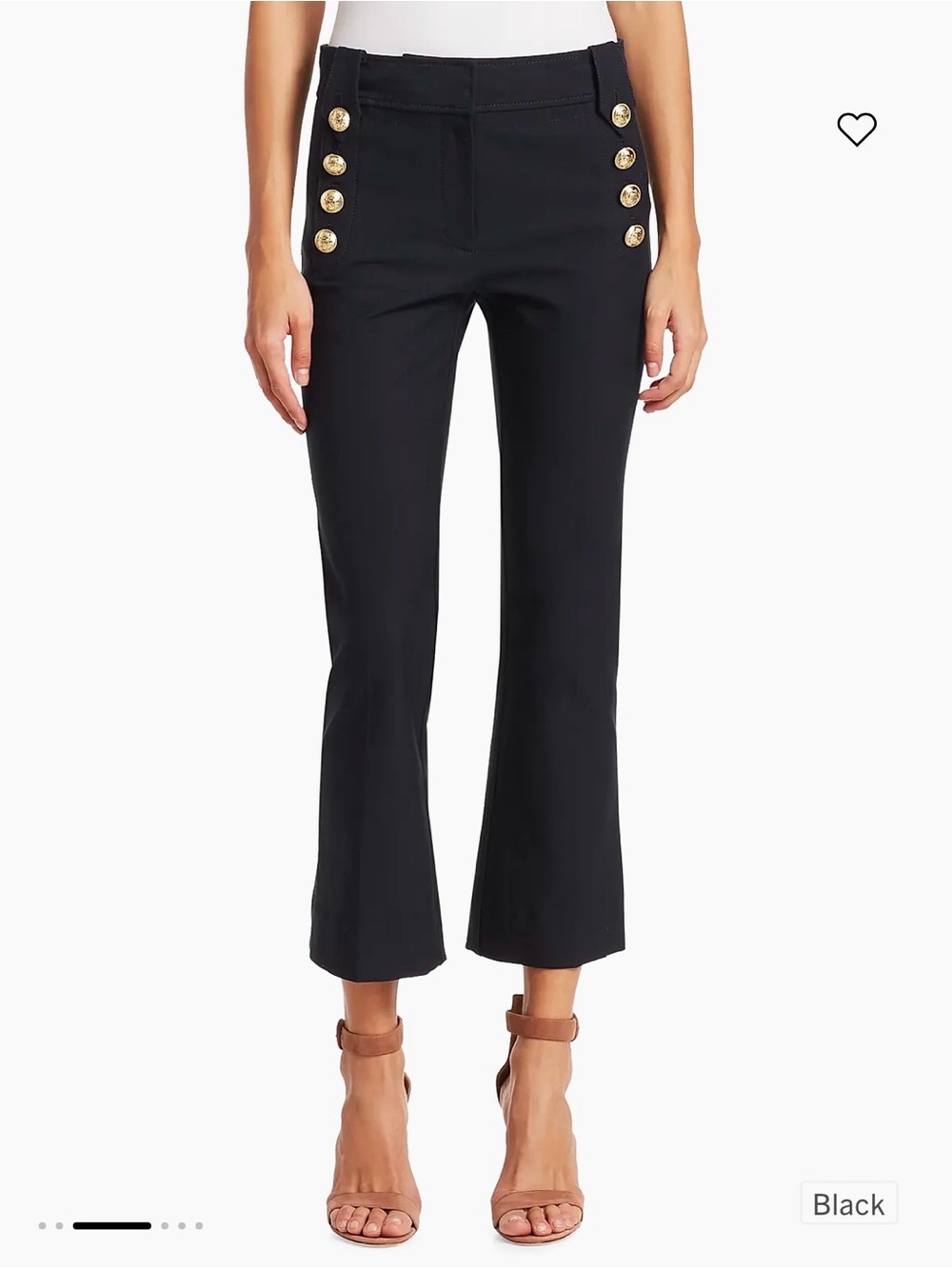 Derek Lam Crosby 10 Robertson Crop Flare Button Pants Sz 2